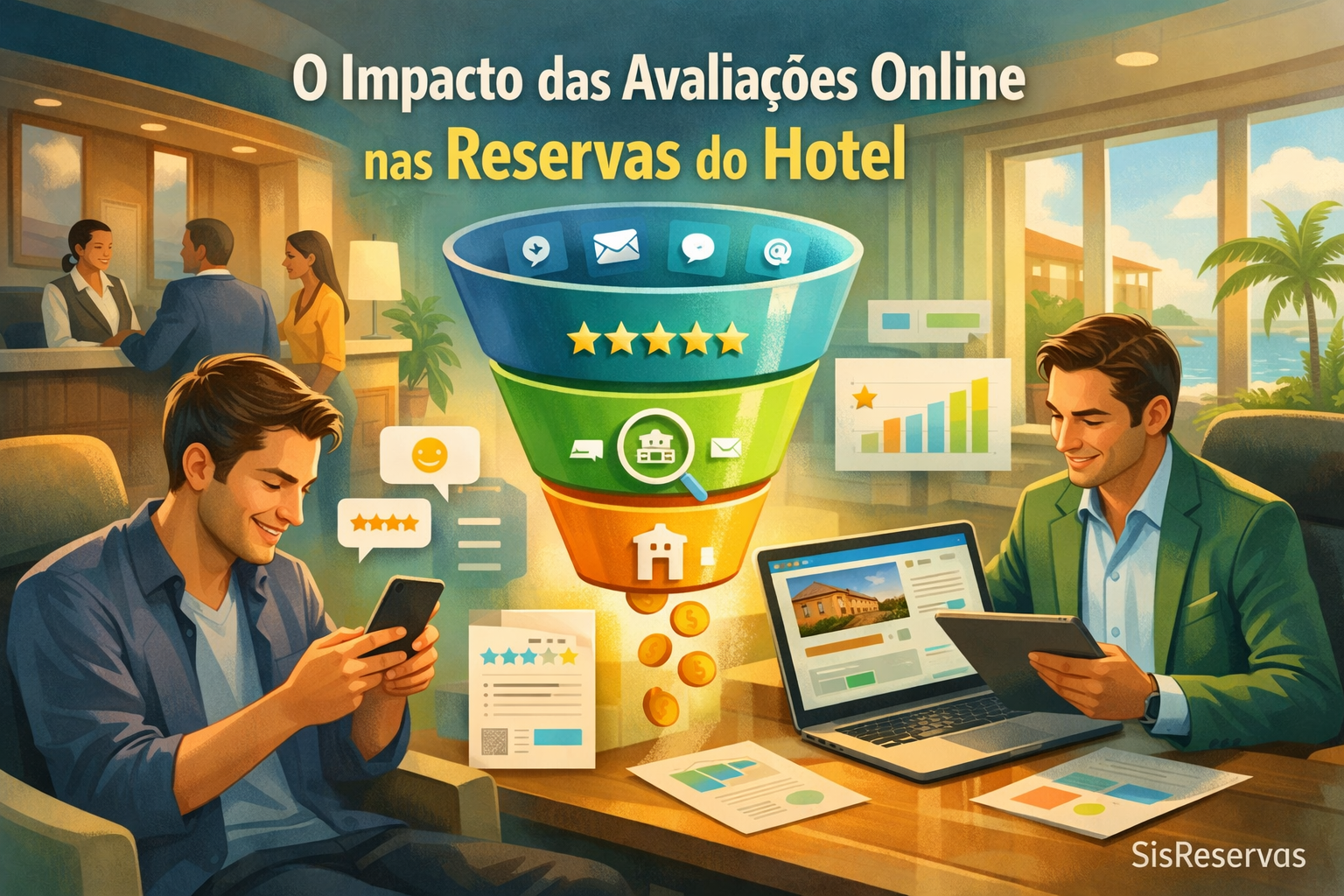 O impacto das avaliações online nas reservas do hotel