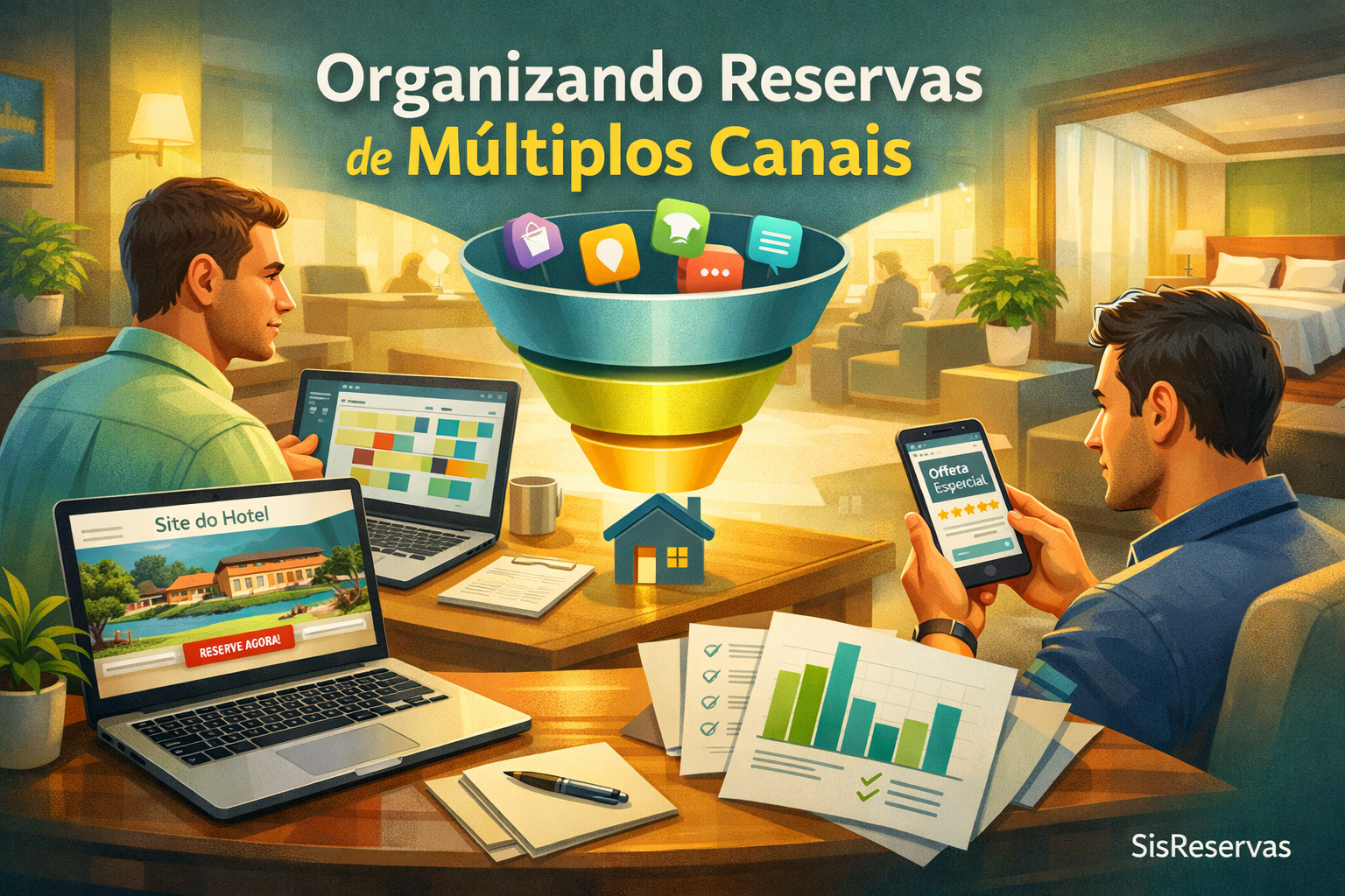 Como organizar reservas vindas de múltiplos canais