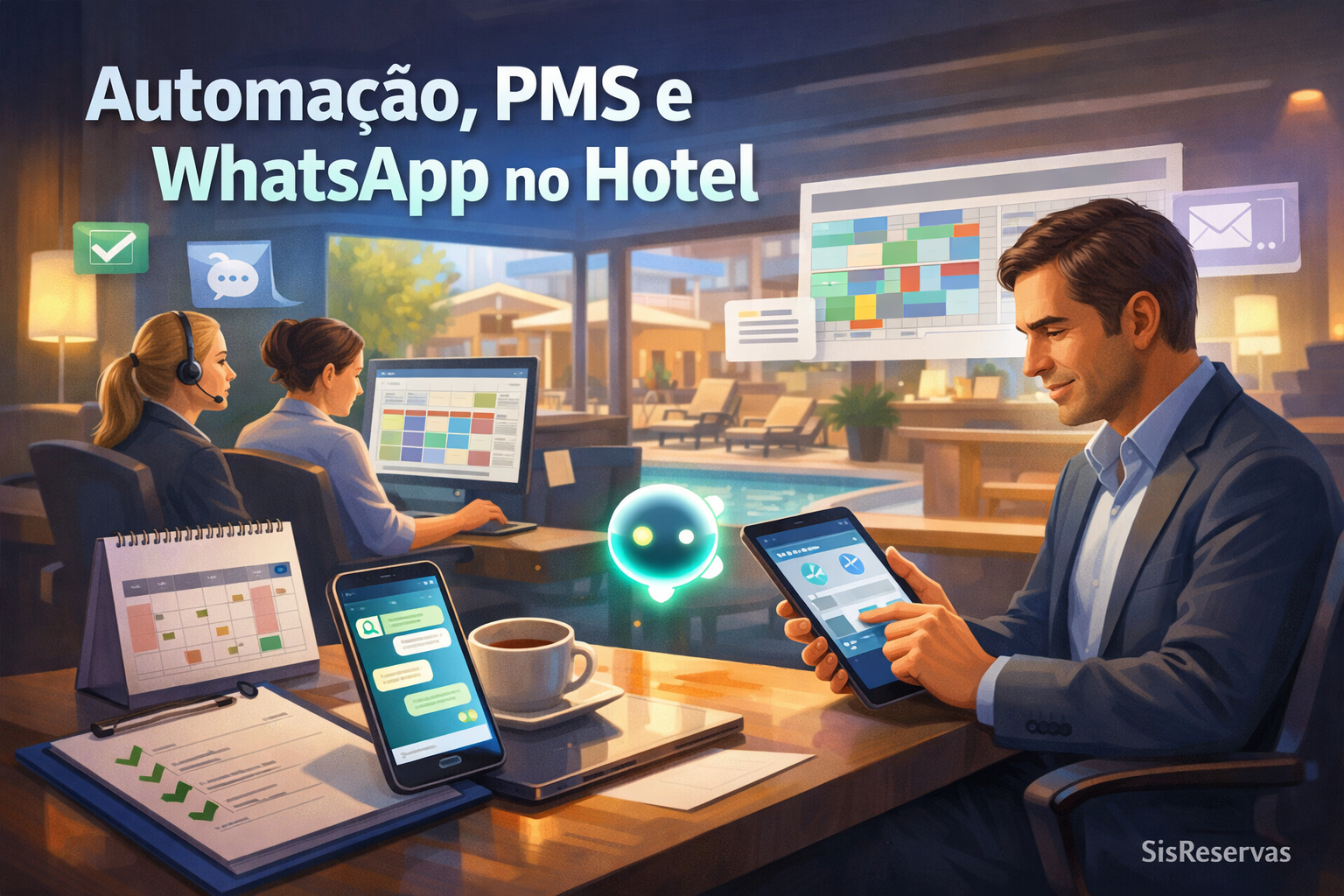 Como integrar automação, PMS e WhatsApp no hotel