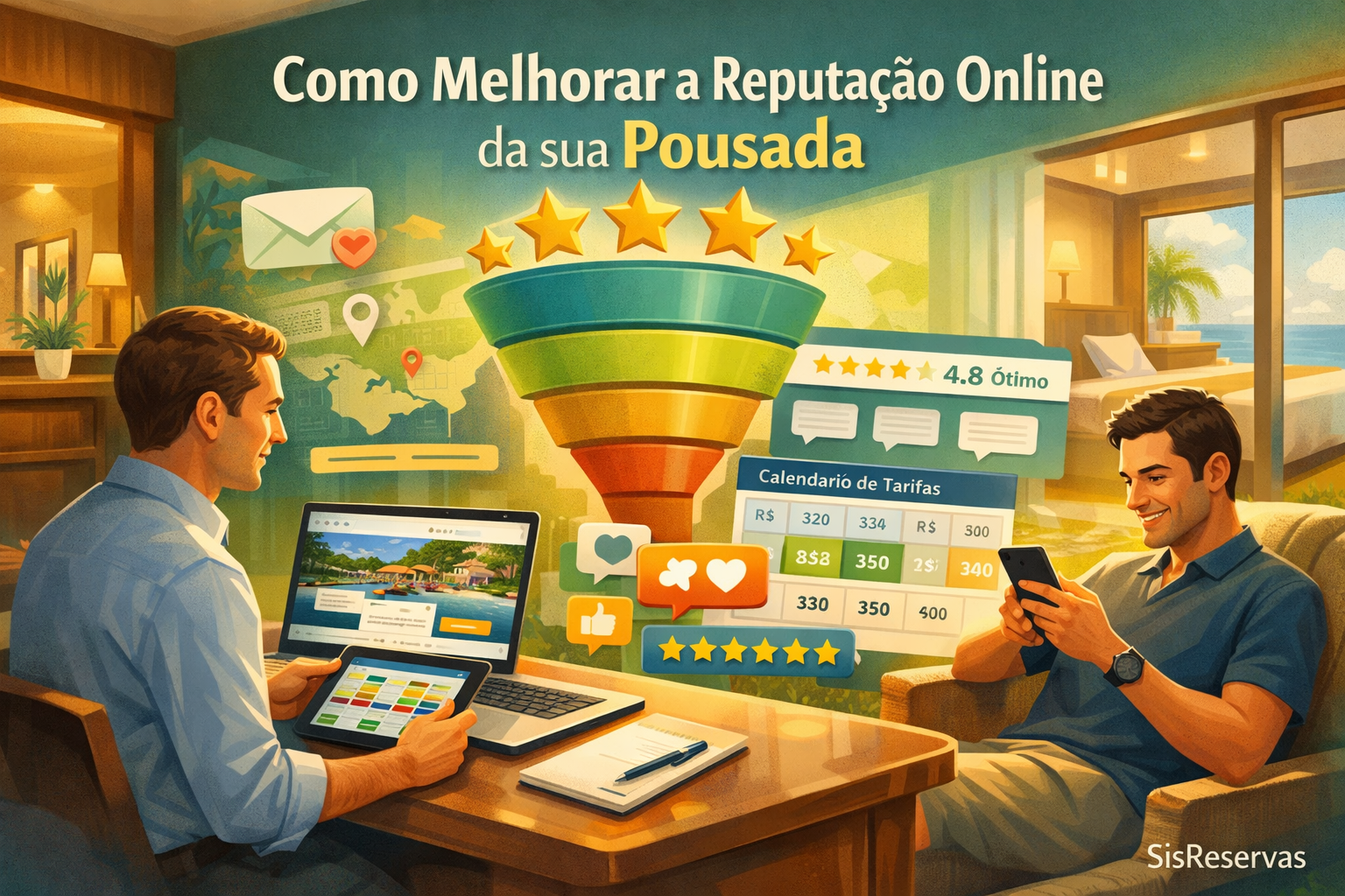 Como melhorar a reputação online da sua pousada