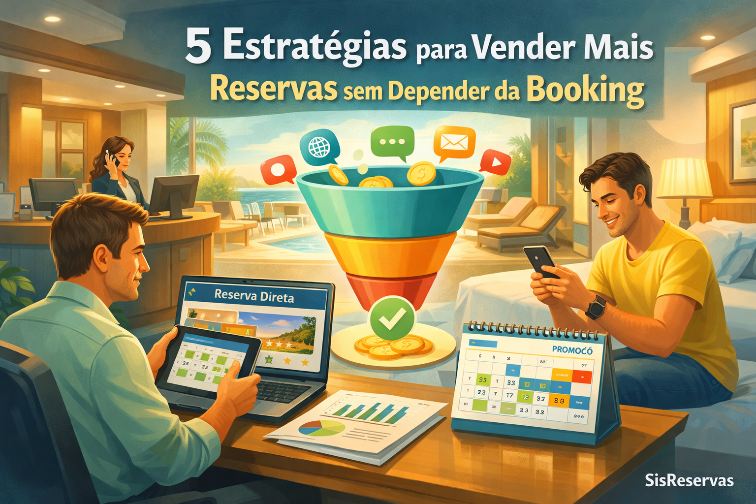 5 estratégias para vender mais reservas sem depender da Booking