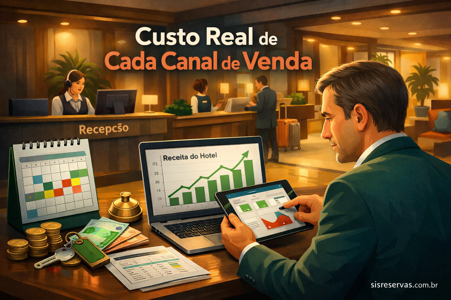 Como calcular o custo real de cada canal de venda do hotel