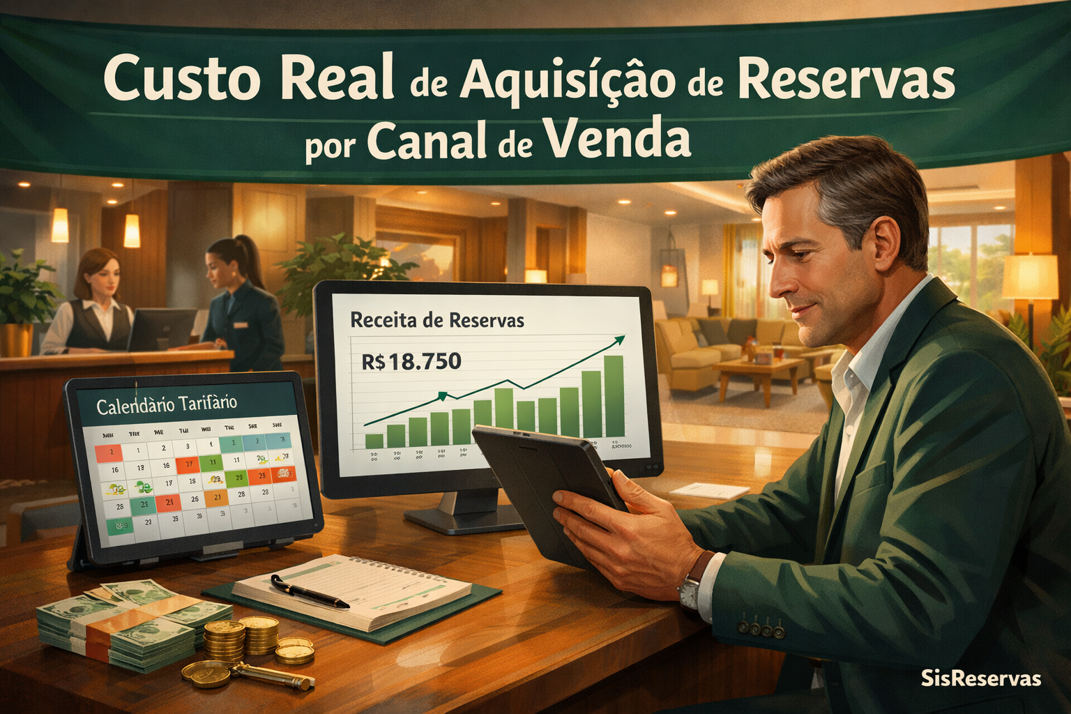 Como calcular o custo real de aquisição de reservas por canal de venda