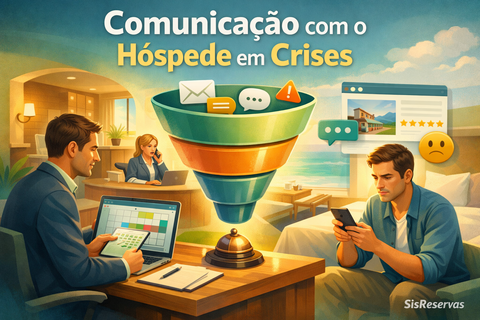 Como preparar a comunicação com o hóspede em situações de crise