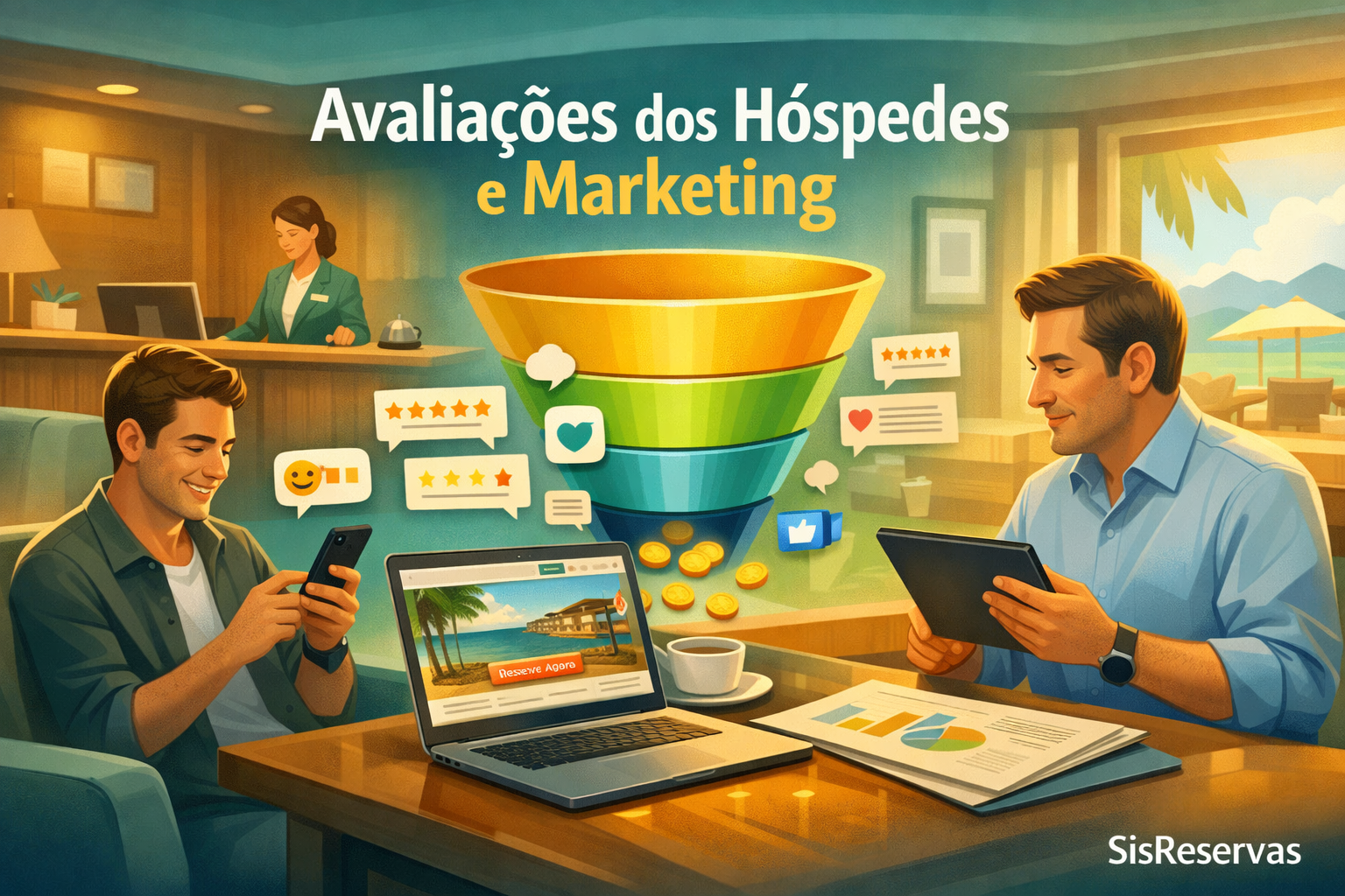 Como usar avaliações dos hóspedes para melhorar campanhas de marketing