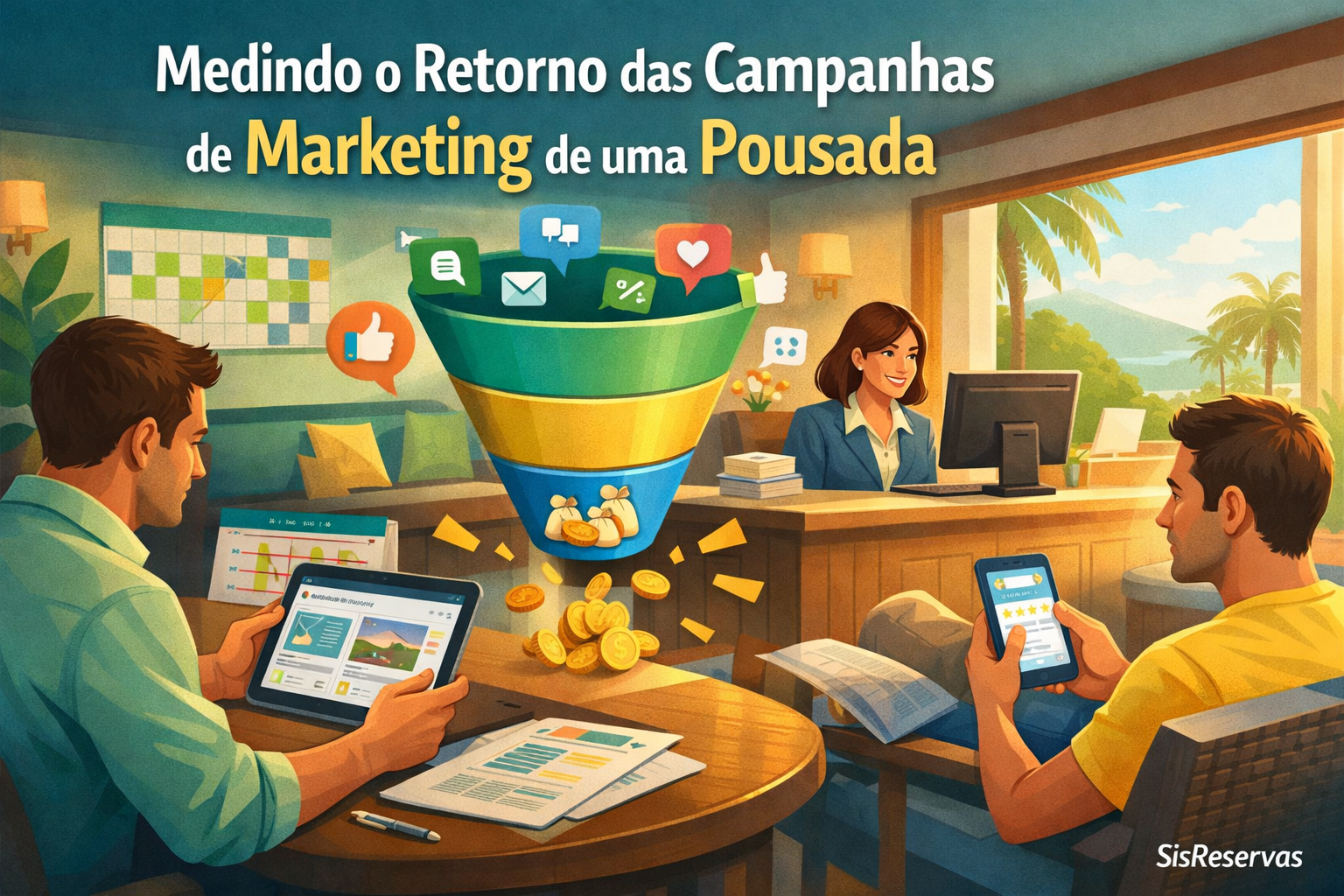 Como medir o retorno das campanhas de marketing de uma pousada