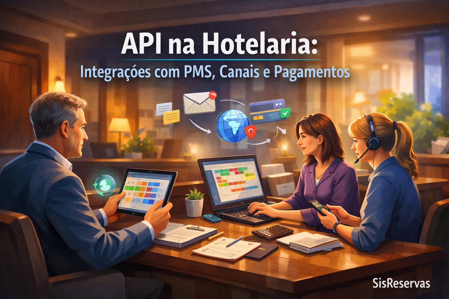 API na hotelaria: como integrações conectam PMS, canais e pagamentos