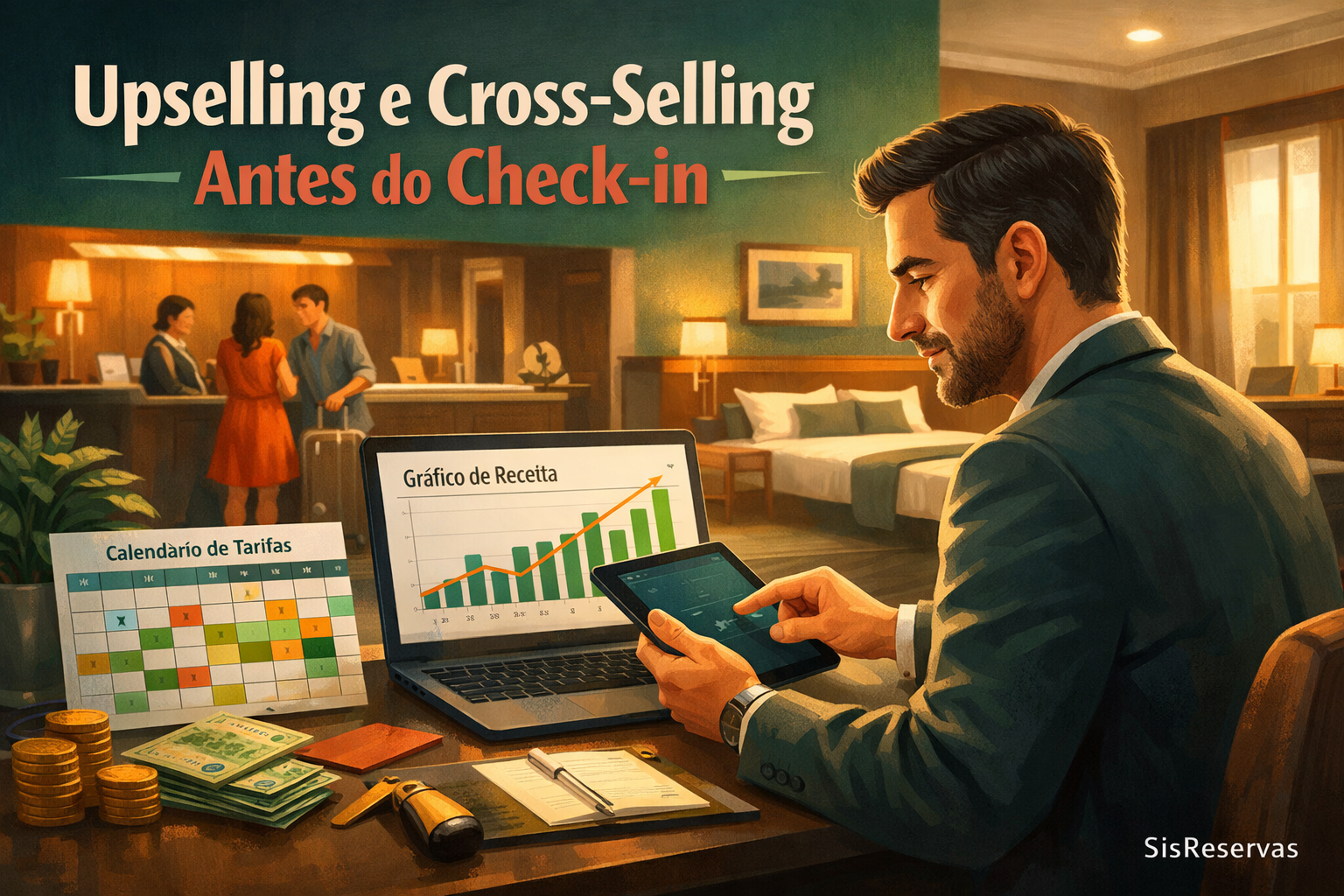 Upselling e cross-selling antes do check-in: estratégia para aumentar receita